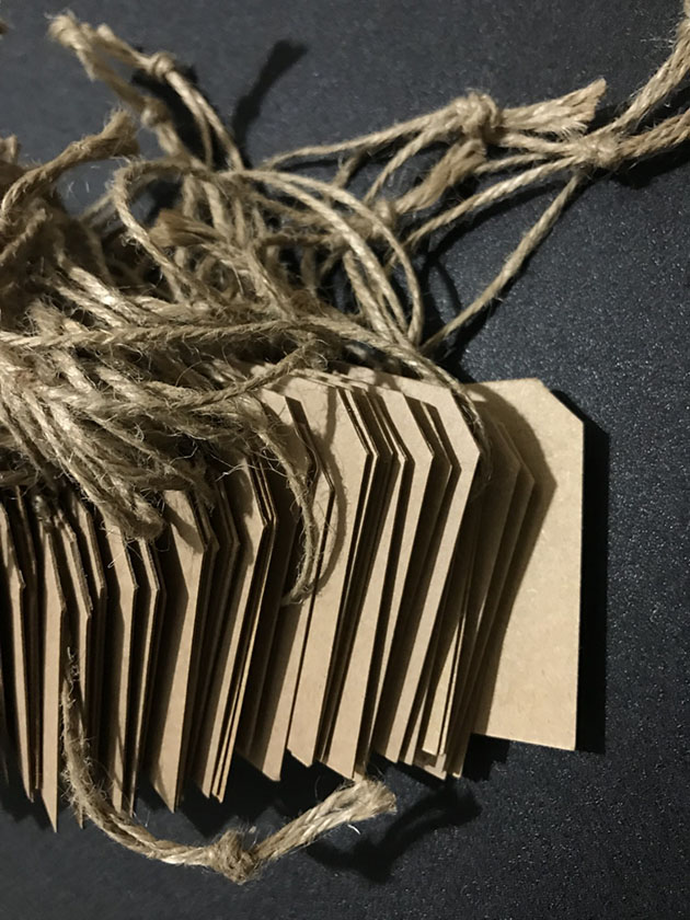 牛皮吊牌穿麻繩 2