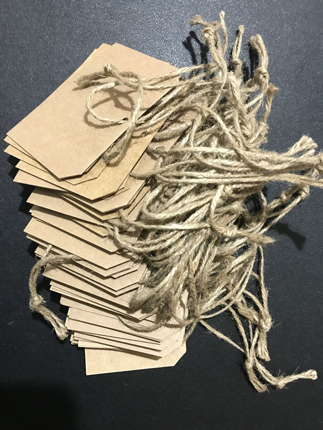 牛皮吊牌穿麻繩 3